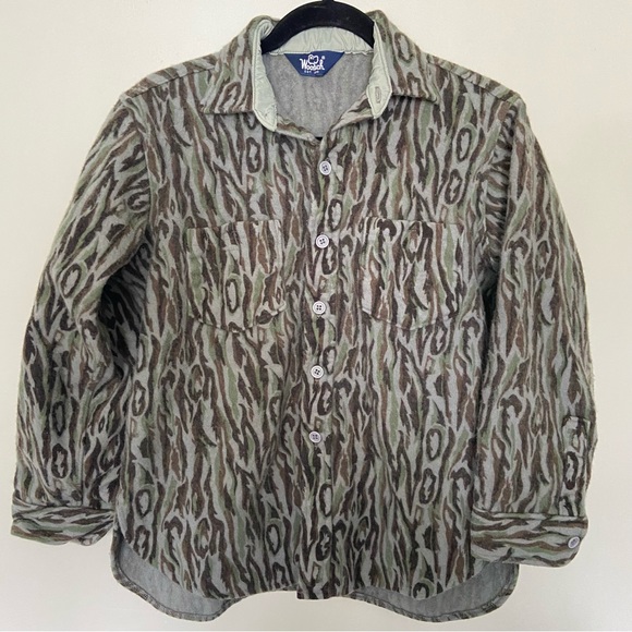 Vintage Woolrich Wool Shadow Bark Camouflage Shacket Jacket-Women's S-Men's XS - Picture 1 of 4